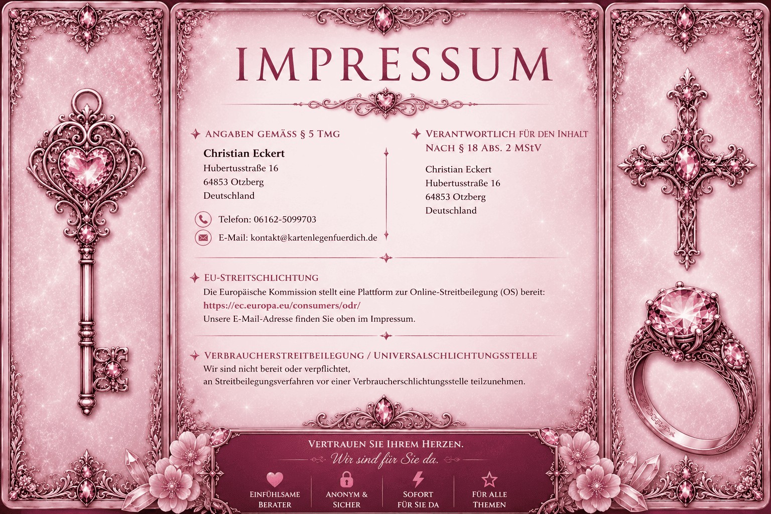 Impressum von Kartenlegenfuerdich.de